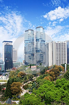 Skyscrapers in the Hong Kong