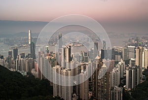 Skyscrapers of Hong Kong in China, Asia.