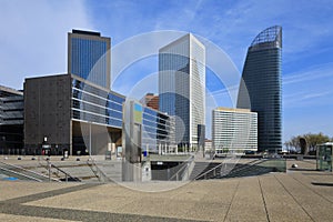 Skyscrapers in La Defense, Paris.