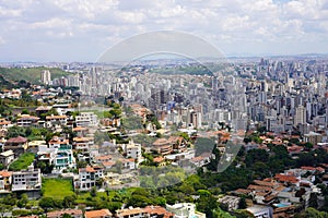 Skyscrapers and luxury mansions in the metropolitan area of Belo Horizonte in Minas Gerais state, Brazil photo