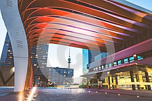 Skyscrapers and modern architecture in Vienna Austria