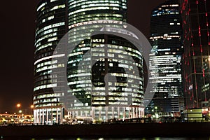 Skyscrapers at night