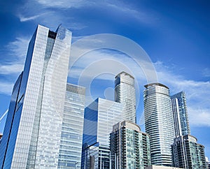 Skyscrapers and office buildings in downtown Toronto financial district