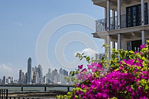 The skyscrapers of Panama city from the San Felipe neighborhood