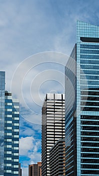 Skyscrapers perspective during the day