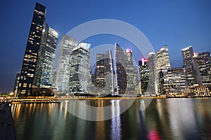 Skyscrapers in Singapores Downtown.