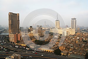 Skyscrapers and slums in Cairo