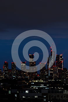 Skyscrapers in the Vauxhall district, London, UK