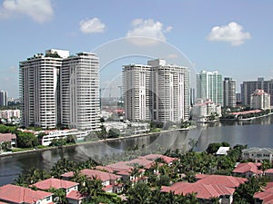 Skyscrapers, waterfront homes
