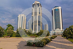 Skyscrapes of Grozny City, Chechnya, Russ