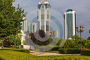 Skyscrapes of Grozny City, Chechnya, Russ