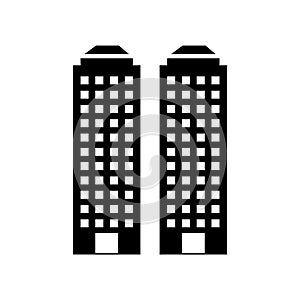 Skyscrapper icon vector isolated on white background, Skyscrapper sign , construction symbols photo