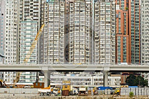 Skyscrappers under construction