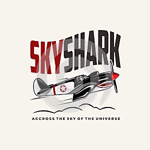 skyshark aviation flight corps illustration design