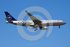 SkyTeam Air Europa Airbus A330-200 EC-LNH passenger plane landing at Madrid Barajas Airport