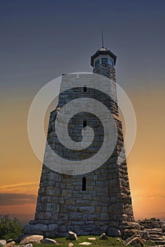 Skytop Tower, Sunset, on Mohonk Mountain in New Paltz, New York