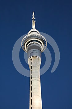 Skytower in auckland, New Zealand. Closeup shot.