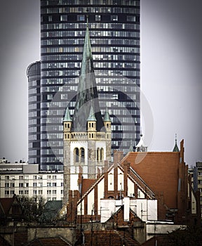 Skytower- highest building in Wroclaw, Poland