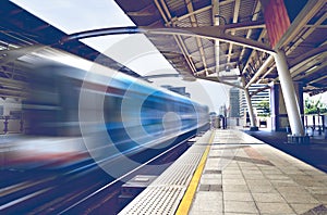 Skytrain.Bangkok cityscape photo