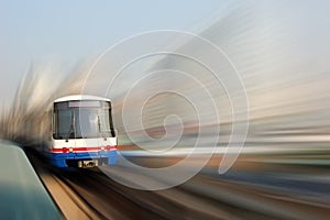 Skytrain blur photo