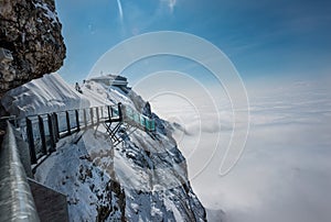 Skywalk at Dachstein mountain glacier, Steiermark, Austria