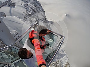 Skywalk at Dachstein mountain glacier, Steiermark, Austria