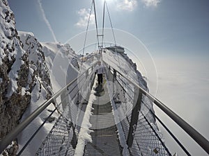 Skywalk at Dachstein mountain glacier, Steiermark, Austria