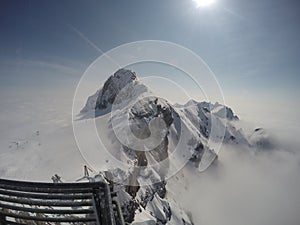 Skywalk at Dachstein mountain glacier, Steiermark, Austria