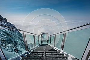 Skywalk at Dachstein mountain glacier, Steiermark, Austria