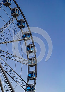 SkyWheel Helsinki ferris wheel compartments with blue glass