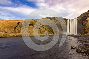 SkÃ³gafoss waterfall in the south of Iceland