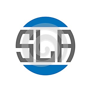 SLA letter logo design on white background. SLA creative initials circle logo concept. SLA letter design