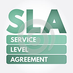 SLA - Service Level Agreement acronym