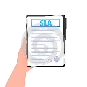 SLA - service level agreement document, Contract Form.