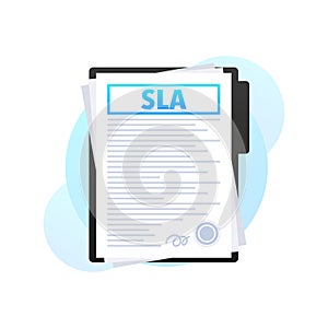 SLA - service level agreement document, Contract Form.