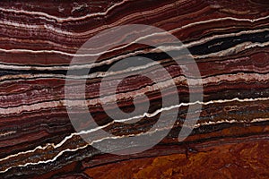 Slab natural Onyx stone red with beautiful stripes, called Onice Fantastico photo