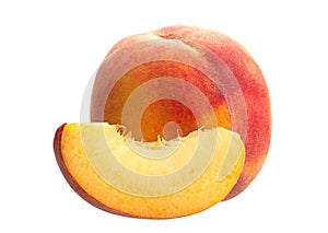 Slace peach fruit