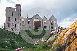 Slains Castle ruins at Peterhead photo
