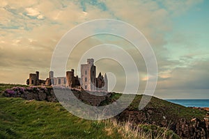 Slains Castle ruins at Peterhead photo