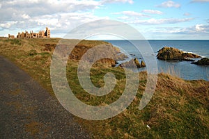 Slains Castle and Track, Aberdeenshire