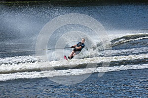 Slalom, water skis, editorial