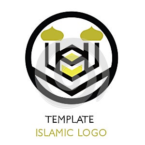 slamic vector design kaaba in Mecca icon for Hajj and Ramadan or Eid. Vector illustration. photo