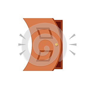 Slamming door icon. Clipart image