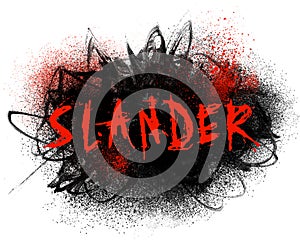 Slander Typography Illustration