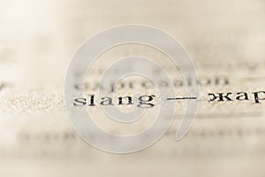 Slang word printed photo