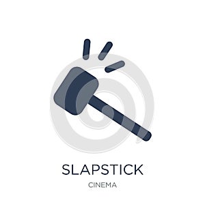 slapstick icon. Trendy flat vector slapstick icon on white background from Cinema collection photo