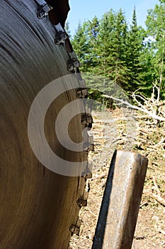 Slasher Circular Saw on Log Landing photo