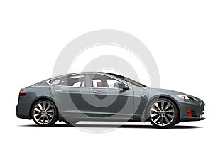 Slate gray modern electric sports car