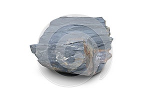 Slate rock isolated on a white background.