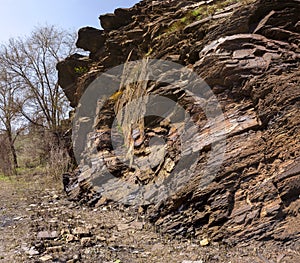 Slate rocks in Krivoy Rog of Ukraine photo